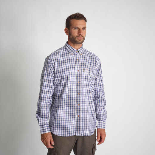 
      VERNEY CARON CHECKED SHIRT BLUE BROWN
  